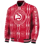 custom atlanta hawks bolt stripe red varsity jacket best selling.webp