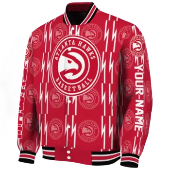 custom atlanta hawks bolt stripe red varsity jacket best selling.webp
