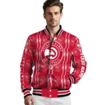 custom atlanta hawks bolt stripe red varsity jacket best selling.webp