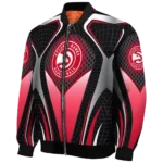 custom atlanta hawks mesh chest black bomber jacket best selling