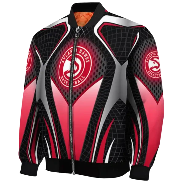 custom atlanta hawks mesh chest black bomber jacket best selling