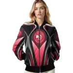 custom atlanta hawks mesh chest black bomber jacket best selling