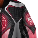 custom atlanta hawks mesh chest black bomber jacket best selling