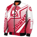 custom atlanta hawks star burst red bomber jacket best selling
