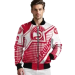 custom atlanta hawks star burst red bomber jacket best selling