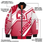 custom atlanta hawks star burst red bomber jacket best selling