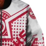 custom atlanta hawks star burst red bomber jacket best selling