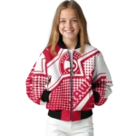 custom atlanta hawks star burst red bomber jacket best selling