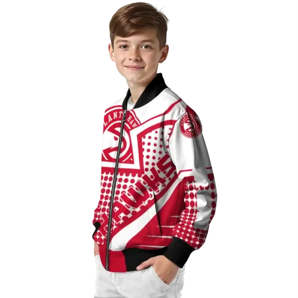 custom atlanta hawks star burst red bomber jacket trendy