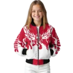 custom atlanta hawks winged blaze red white bomber jacket best selling