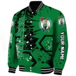 custom boston celtics hexagon cluster green black varsity jacket best selling.webp