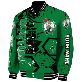 custom boston celtics hexagon cluster green black varsity jacket best selling.webp