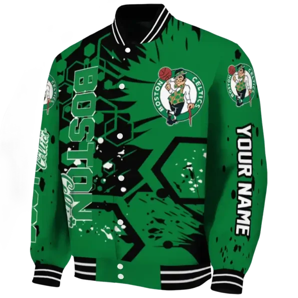 custom boston celtics hexagon cluster green black varsity jacket best selling.webp