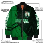 custom boston celtics hexagon mesh green black bomber jacket best selling