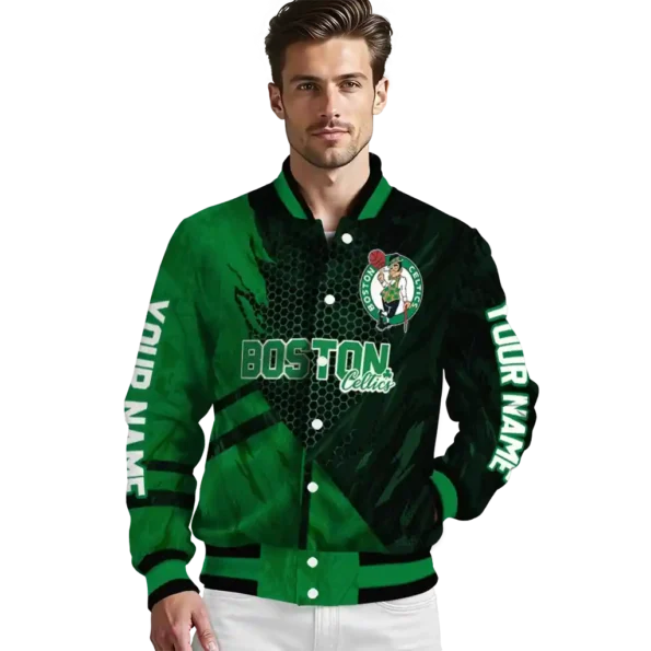 custom boston celtics hexagon mesh green black varsity jacket high quality.webp