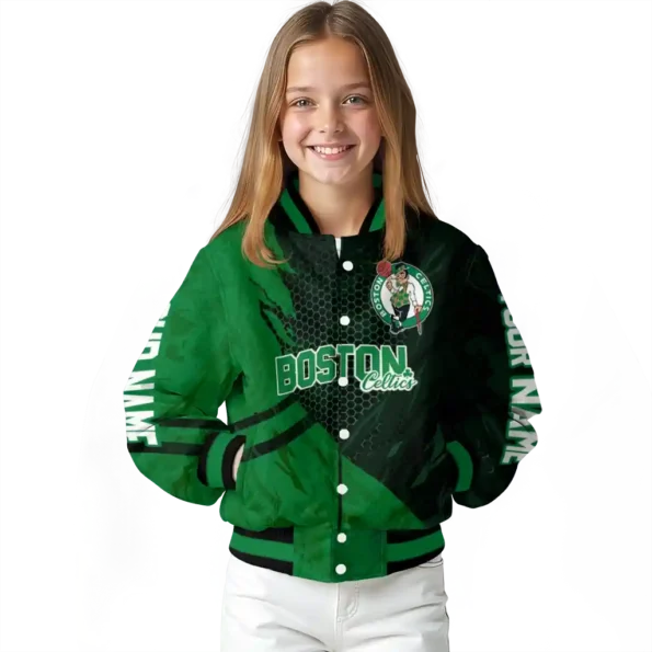 custom boston celtics hexagon mesh green black varsity jacket top rated.webp