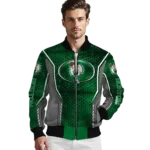 custom boston celtics power plate green bomber jacket best selling