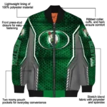 custom boston celtics power plate green bomber jacket best selling