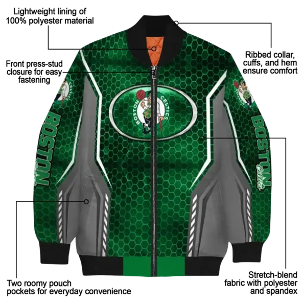 custom boston celtics power plate green bomber jacket new arrival