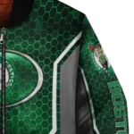 custom boston celtics power plate green bomber jacket best selling