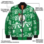 custom boston celtics pyramid shapes green bomber jacket best selling