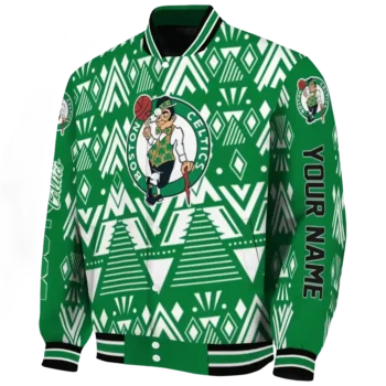custom boston celtics pyramid shapes green varsity jacket best selling.webp