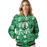 custom boston celtics pyramid shapes green varsity jacket best selling.webp