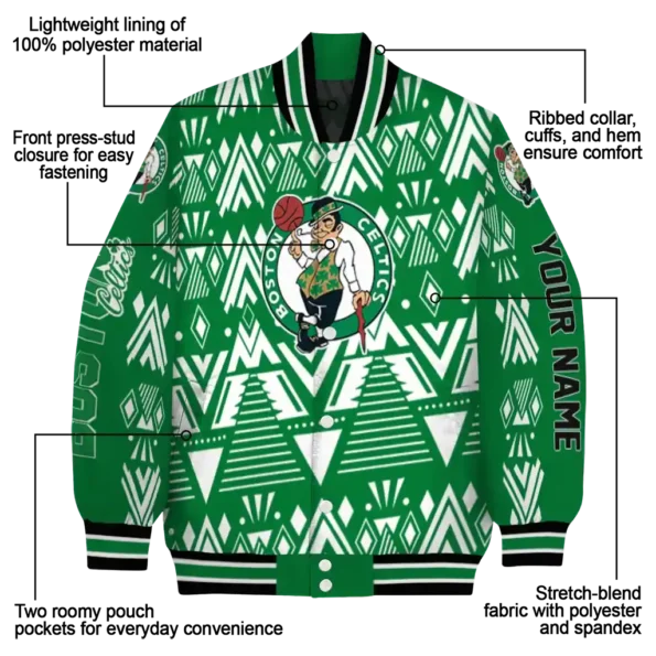 custom boston celtics pyramid shapes green varsity jacket new arrival.webp