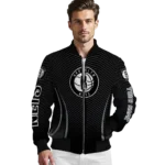 custom brooklyn nets chevron arrow black bomber jacket best selling
