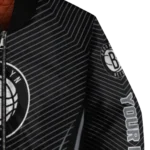 custom brooklyn nets chevron arrow black bomber jacket best selling