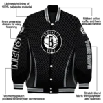 custom brooklyn nets chevron arrow black varsity jacket best selling.webp