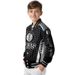custom brooklyn nets hexagon grid black varsity jacket best selling.webp