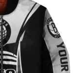 custom brooklyn nets mesh effect black bomber jacket best selling