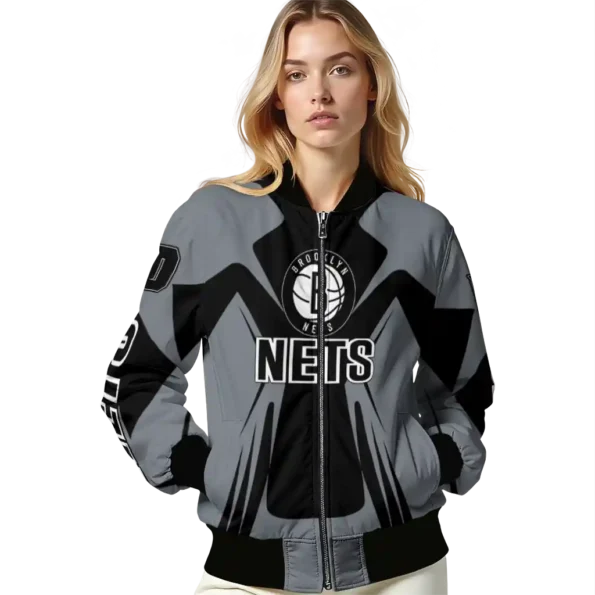 custom brooklyn nets spider mark black bomber jacket latest model