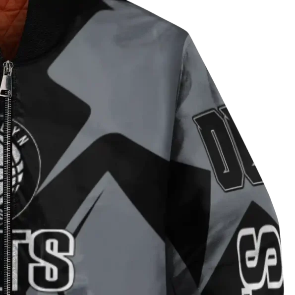 custom brooklyn nets spider mark black bomber jacket premium grade