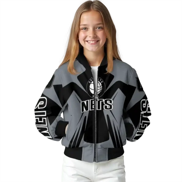 custom brooklyn nets spider mark black bomber jacket top rated