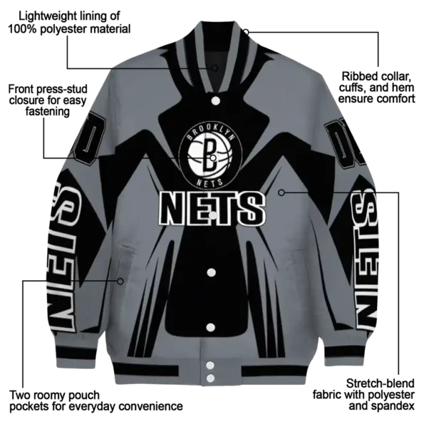 custom brooklyn nets spider mark black varsity jacket new arrival.webp