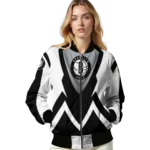 custom brooklyn nets v stripes black white bomber jacket best selling