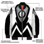 custom brooklyn nets v stripes black white bomber jacket best selling