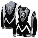 custom brooklyn nets v stripes black white varsity jacket best selling.webp