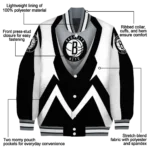 custom brooklyn nets v stripes black white varsity jacket best selling.webp