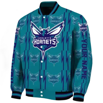 custom charlotte hornets bolt stripe teal varsity jacket best selling.webp