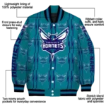 custom charlotte hornets bolt stripe teal varsity jacket best selling.webp