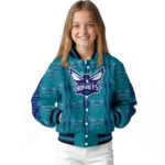 custom charlotte hornets bolt stripe teal varsity jacket best selling.webp