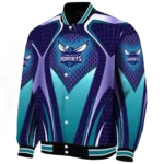 custom charlotte hornets mesh chest black varsity jacket best selling.webp