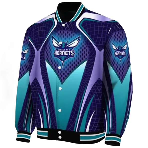 custom charlotte hornets mesh chest black varsity jacket best selling.webp