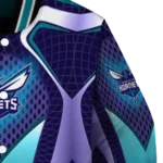 custom charlotte hornets mesh chest black varsity jacket best selling.webp