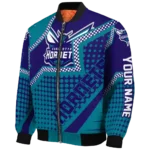 custom charlotte hornets star burst teal bomber jacket best selling