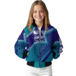 custom charlotte hornets star burst teal bomber jacket best selling
