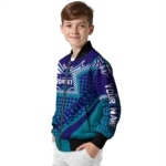 custom charlotte hornets star burst teal bomber jacket best selling